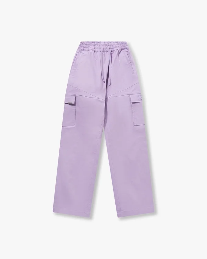 Pantaloni cargo da donna – lilla primaverile Pantaloni cargo da donna – lilla primaverile