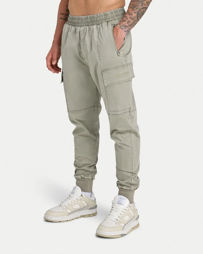 Pantaloni cargo da uomo – grigio verde Pantaloni cargo da uomo – grigio verde