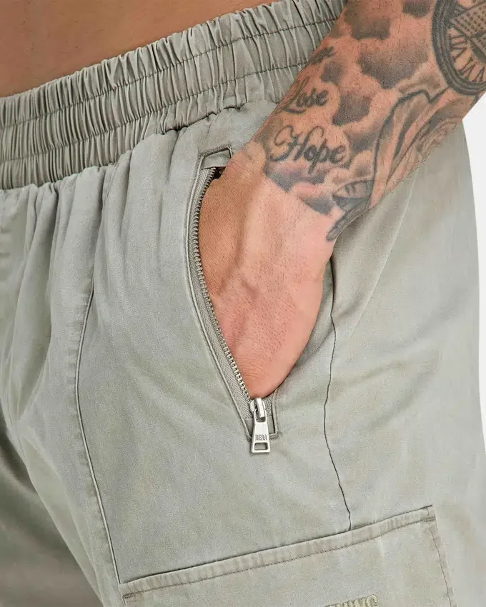Pantaloni cargo da uomo – grigio verde Pantaloni cargo da uomo – grigio verde