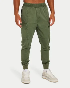 Pantaloni cargo da uomo – kaki scuro