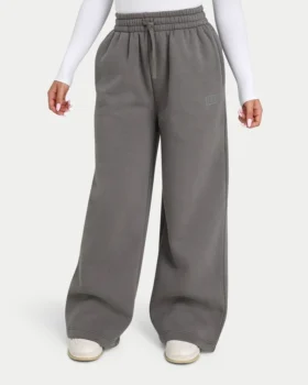 Pantaloni sportivi da donna a gamba larga – grigio antracite