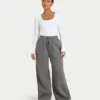 Pantaloni sportivi da donna a gamba larga – grigio antracite Pantaloni sportivi da donna a gamba larga – grigio antracite
