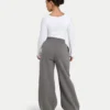 Pantaloni sportivi da donna a gamba larga – grigio antracite Pantaloni sportivi da donna a gamba larga – grigio antracite