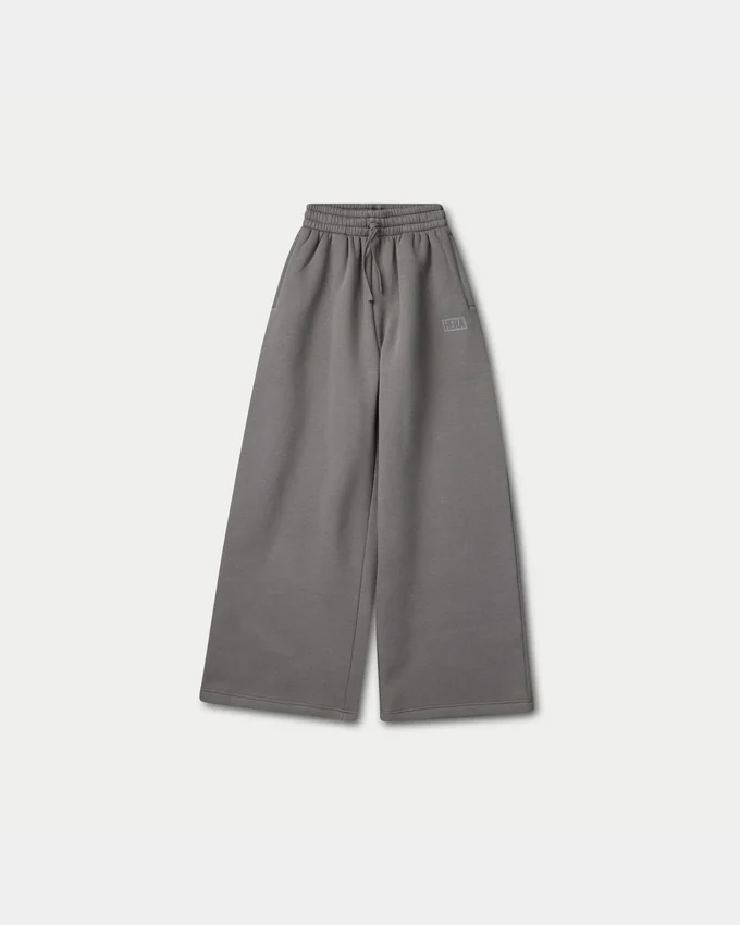 Pantaloni sportivi da donna a gamba larga – grigio antracite Pantaloni sportivi da donna a gamba larga – grigio antracite