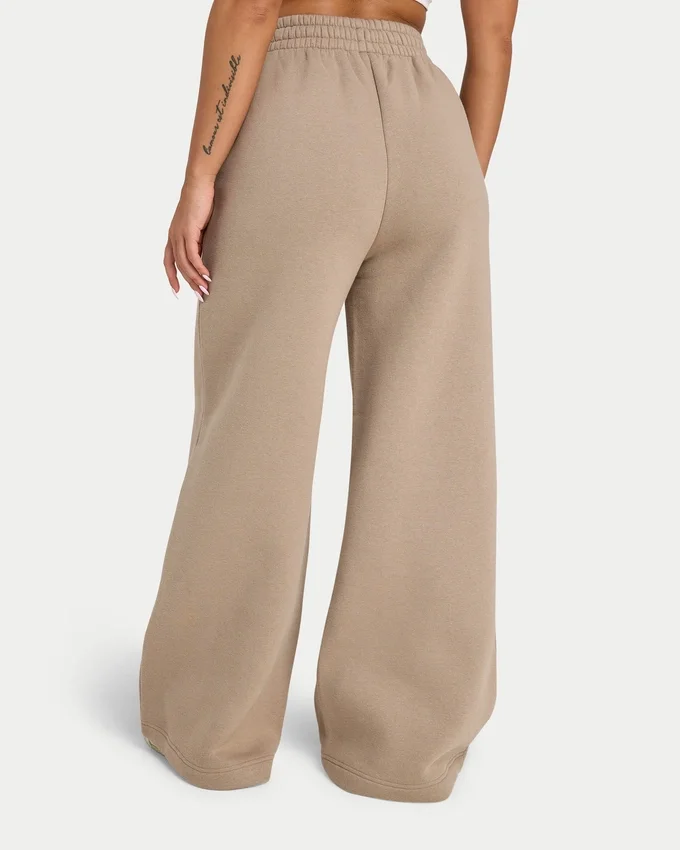 Pantaloni sportivi da donna a gamba larga – moka Pantaloni sportivi da donna a gamba larga – moka