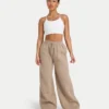 Pantaloni sportivi da donna a gamba larga – moka Pantaloni sportivi da donna a gamba larga – moka