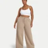 Pantaloni sportivi da donna a gamba larga – moka Pantaloni sportivi da donna a gamba larga – moka
