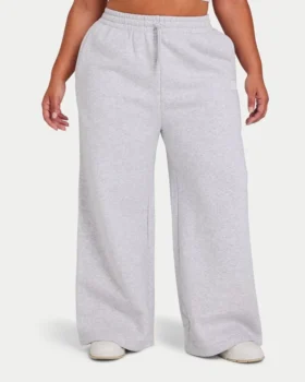 Pantaloni sportivi da donna Collective a gamba larga – grigio melange