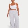 Pantaloni sportivi da donna Collective a gamba larga – grigio melange Pantaloni sportivi da donna Collective a gamba larga – grigio melange