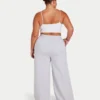 Pantaloni sportivi da donna Collective a gamba larga – grigio melange Pantaloni sportivi da donna Collective a gamba larga – grigio melange