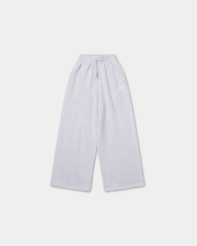 Pantaloni sportivi da donna Collective a gamba larga – grigio melange Pantaloni sportivi da donna Collective a gamba larga – grigio melange