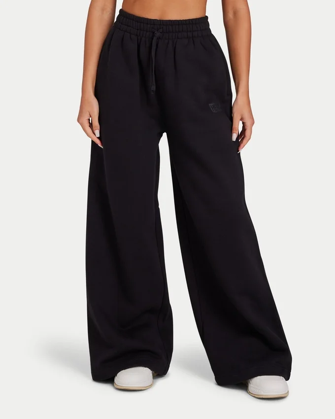 Pantaloni sportivi da donna Collective a gamba larga – nero Pantaloni sportivi da donna Collective a gamba larga – nero