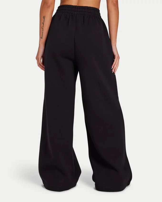 Pantaloni sportivi da donna Collective a gamba larga – nero Pantaloni sportivi da donna Collective a gamba larga – nero