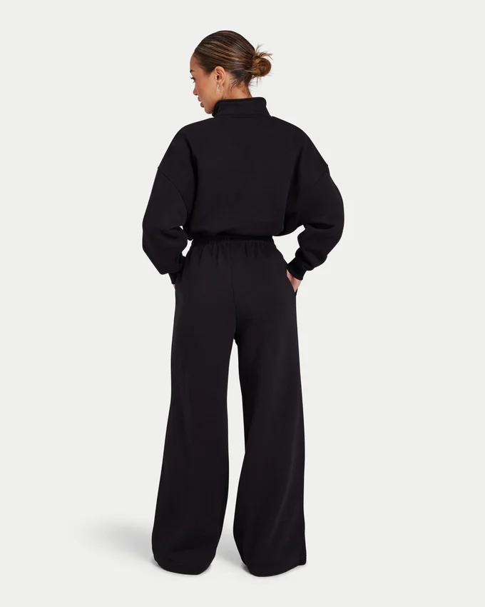 Pantaloni sportivi da donna Collective a gamba larga – nero Pantaloni sportivi da donna Collective a gamba larga – nero