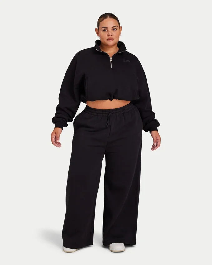 Pantaloni sportivi da donna Collective a gamba larga – nero Pantaloni sportivi da donna Collective a gamba larga – nero