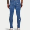 Spray-On jeans strappati da uomo – blu medio Spray-On jeans strappati da uomo – blu medio