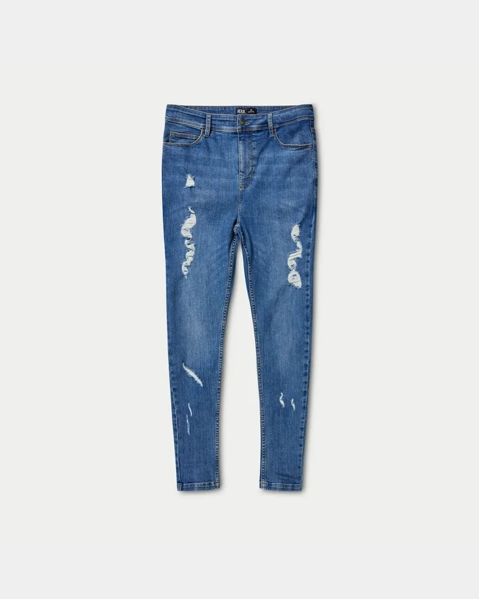 Spray-On jeans strappati da uomo – blu medio Spray-On jeans strappati da uomo – blu medio