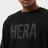 T-shirt a maniche lunghe da uomo Label – nera