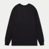 T-shirt a maniche lunghe da uomo Label – nera