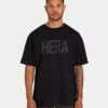 T-shirt da uomo Label – nera