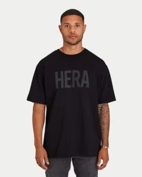 T-shirt da uomo Label – nera