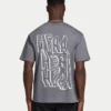T-shirt da uomo oversize con grafica graffiti