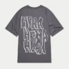 T-shirt da uomo oversize con grafica graffiti