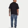 T-shirt da uomo oversize senza stampa – nera