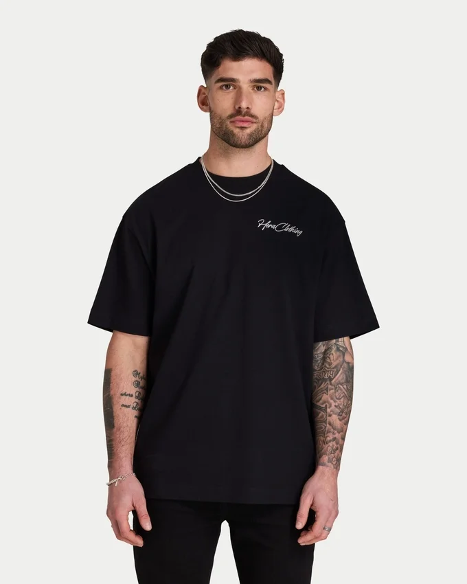 T-shirt oversize da uomo con scritta T-shirt oversize da uomo con scritta