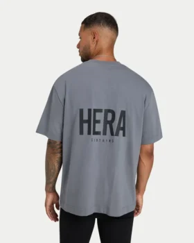 T-shirt oversize da uomo – grigio antracite