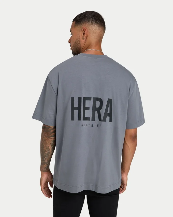 T-shirt oversize da uomo – grigio antracite T-shirt oversize da uomo – grigio antracite
