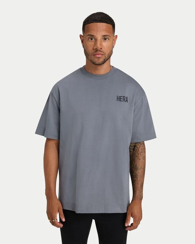 T-shirt oversize da uomo – grigio antracite T-shirt oversize da uomo – grigio antracite