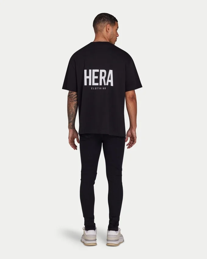 T-shirt oversize da uomo – nera T-shirt oversize da uomo – nera