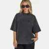 T-shirt Signature lavata da donna oversize T-shirt Signature lavata da donna oversize