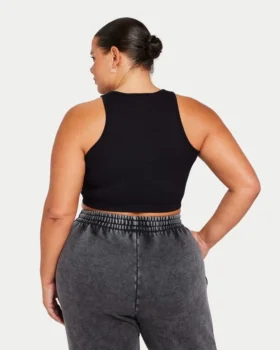 Top corto da donna Base Racer – nero