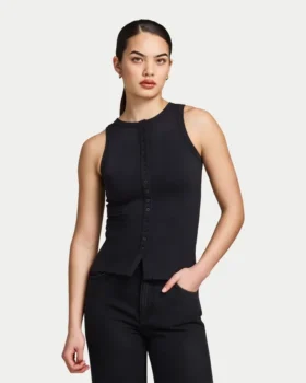 Top da donna con bottoni