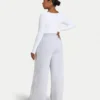Top da donna essenziale a maniche lunghe dual wear – bianco Top da donna essenziale a maniche lunghe dual wear – bianco