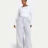 Top da donna essenziale a maniche lunghe dual wear – bianco Top da donna essenziale a maniche lunghe dual wear – bianco