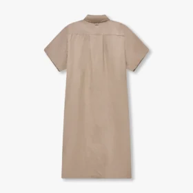 Vestito camicia in misto lino Rewear – grigio palude