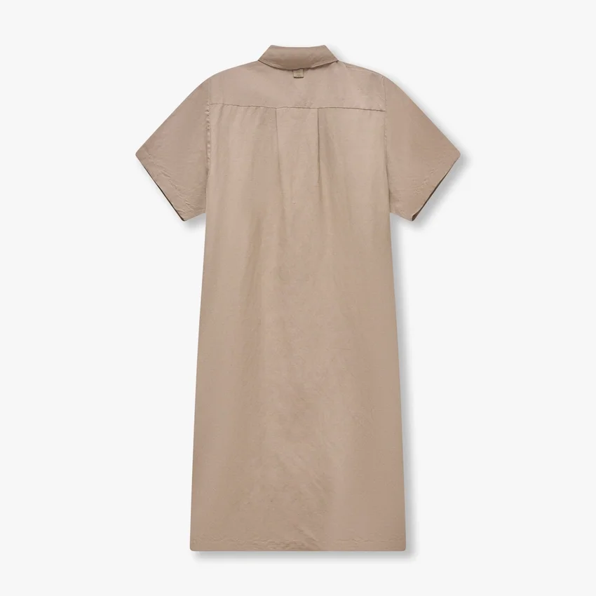 Vestito camicia in misto lino Rewear – grigio palude Vestito camicia in misto lino Rewear – grigio palude