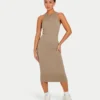 Vestito midi da donna Base Racer – grigio-verde