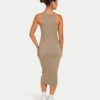 Vestito midi da donna Base Racer – grigio-verde