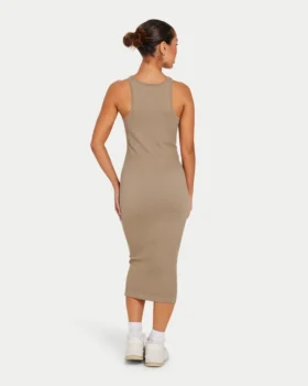 Vestito midi da donna Base Racer – grigio-verde