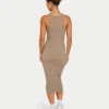 Vestito midi da donna Base Racer – grigio-verde