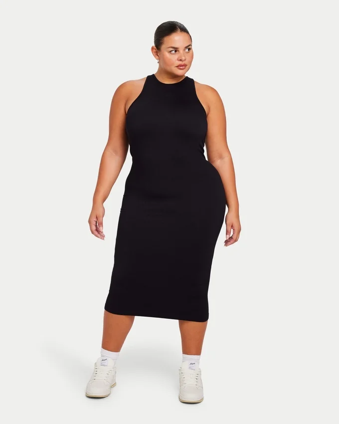 Vestito midi da donna Base Racer – nero Vestito midi da donna Base Racer – nero