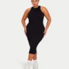 Vestito midi da donna Base Racer – nero Vestito midi da donna Base Racer – nero