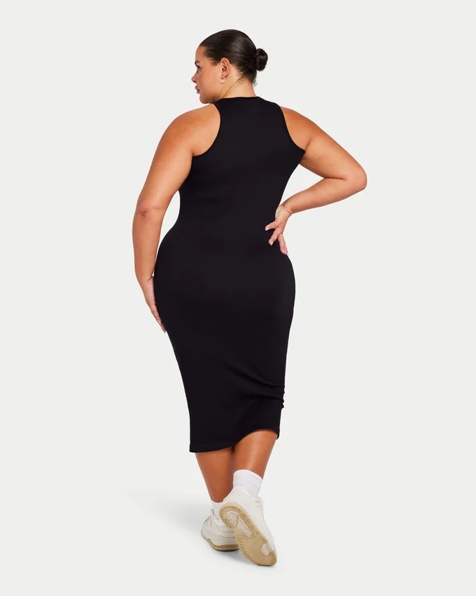 Vestito midi da donna Base Racer – nero Vestito midi da donna Base Racer – nero